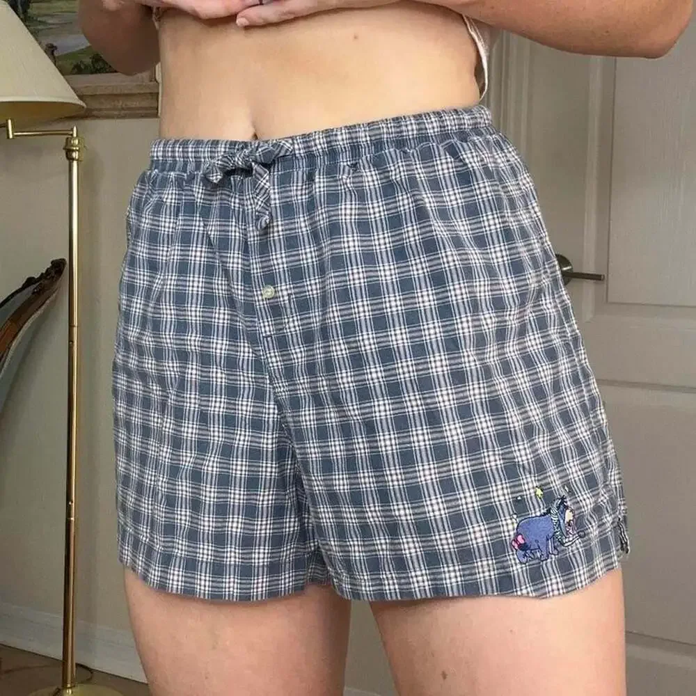 Disney Store Eeyore Plaid Lounge Shorts - Picture 5 of 7